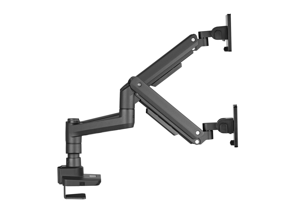 Equip 17"-35" Schwerlast-Doppelmonitor-Schreibtischhalterung, Schwarz