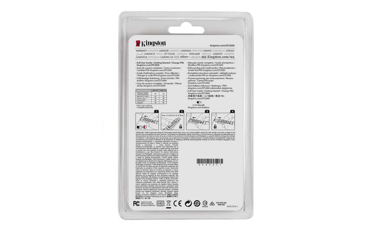 Kingston Technology DataTraveler 2000 32GB USB-Stick USB Typ-A 3.2 Gen 1 (3.1 Gen 1) Blau