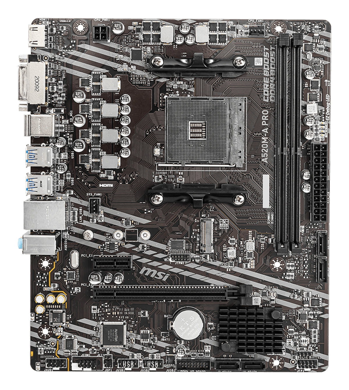 MSI A520M-A PRO Motherboard AMD A520 Sockel AM4 micro ATX