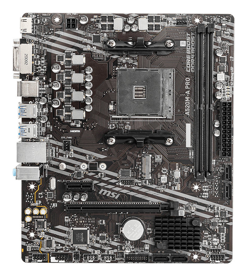 MSI A520M-A PRO Motherboard AMD A520 Sockel AM4 micro ATX