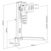 Techly ICA-LCD G32 Flachbildschirm-Tischhalterung 81,3 cm (32") Tisch/Bank Schwarz, Rot