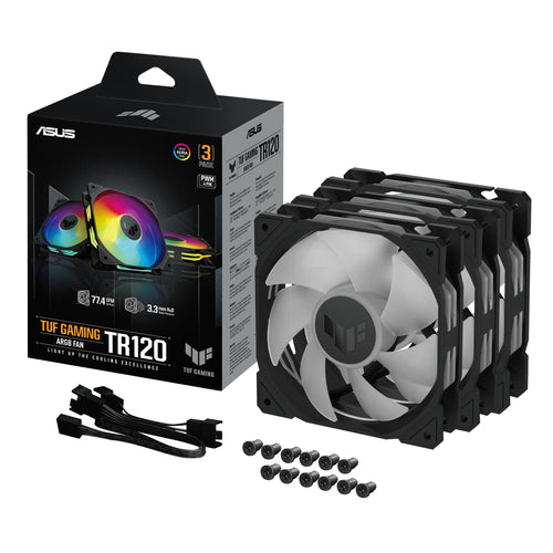 120 mm ASUS TUF GAMING TR120 ARGB 3x Gehäuselüfter schwarz, 120 mm, PWM