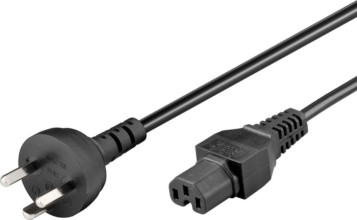 Microconnect PE130418 Stromkabel Schwarz 1,8 m DK-EDB C15-Koppler