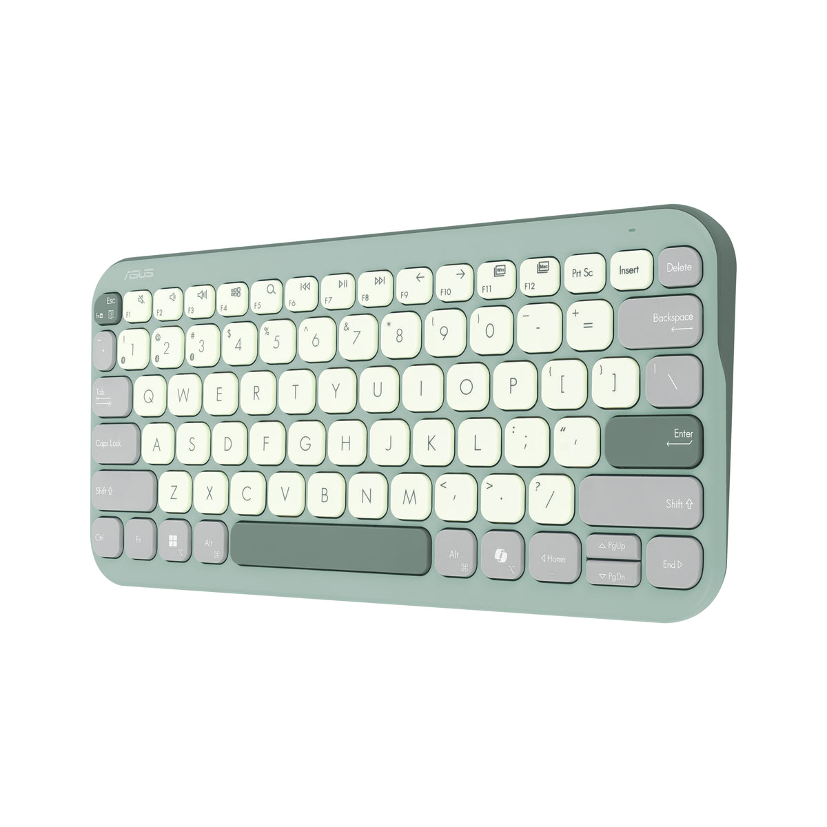 ASUS KW100 KEYBOARD/GN/GE/81 Tastatur Haus Bluetooth QWERTZ Deutsch Grün, Hellgrün