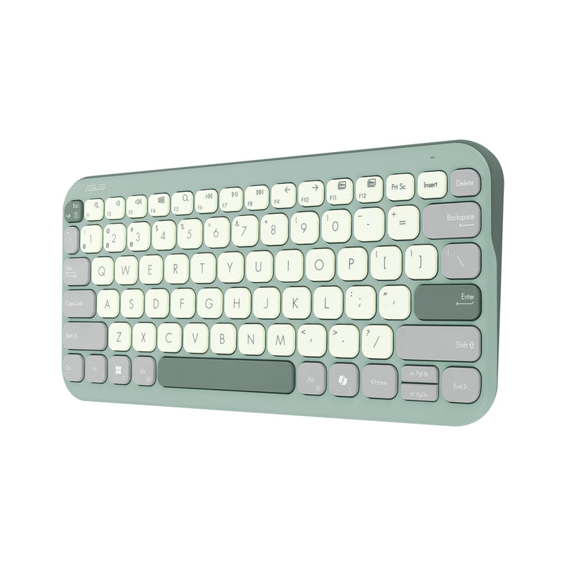 ASUS KW100 KEYBOARD/GN/GE/81 Tastatur Haus Bluetooth QWERTZ Deutsch Grün, Hellgrün