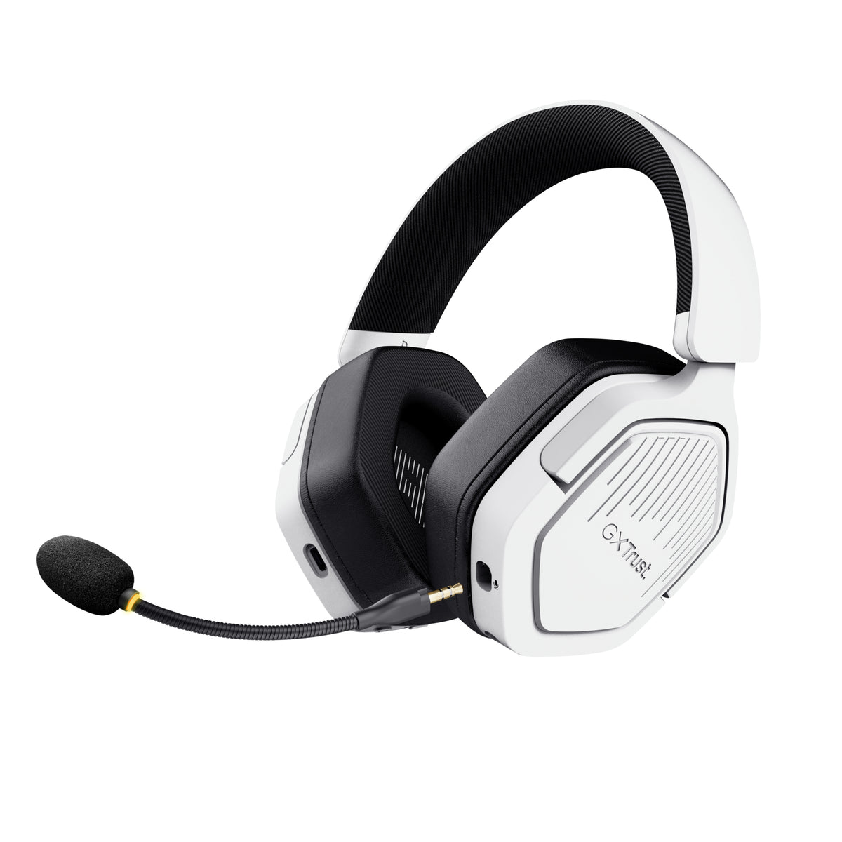 Trust GXT 493W Carus Kopfhörer Verkabelt & Kabellos Kopfband, Helm Gaming USB Type-C / USB Type-A Bluetooth Weiß