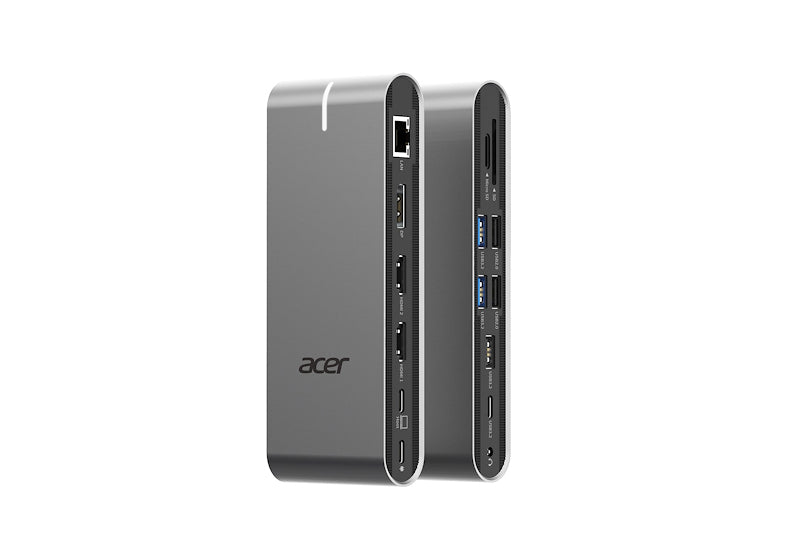 Acer HP.DSCAB.022 laptop-dockingstation & portreplikator Kabelgebunden USB 3.2 Gen 1 (3.1 Gen 1) Type-C Silber
