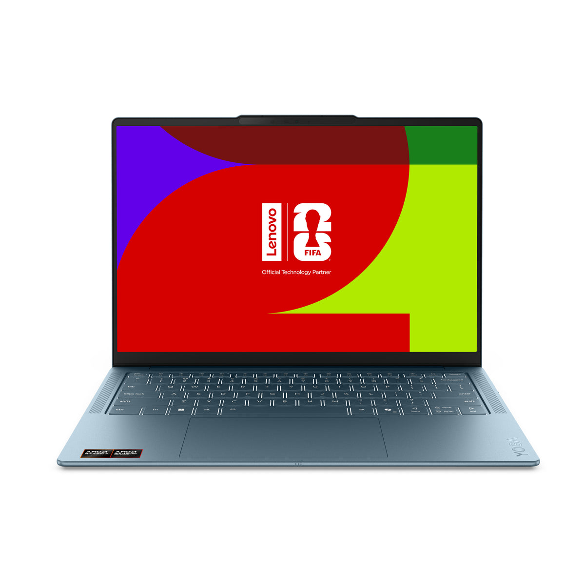 Lenovo Yoga Slim 7 14AGP11 Copilot+ PC AMD Ryzen AI 7 445 Laptop 35,6 cm (14") 2.8K 16 GB 1 TB SSD Wi-Fi 7 (802.11be) Windows 11 Home Deutsch Türkis