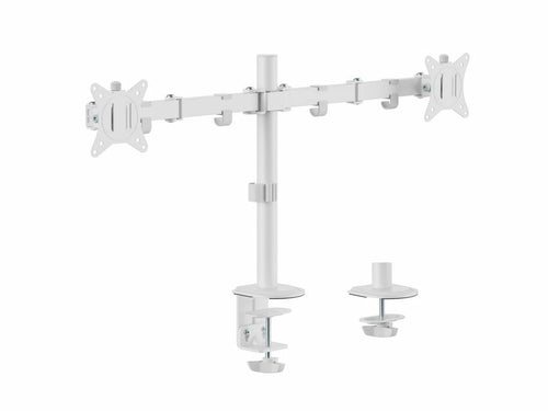 Equip 17"-32" Gelenk-Dual-Monitor-Tischhalterung, Weiß