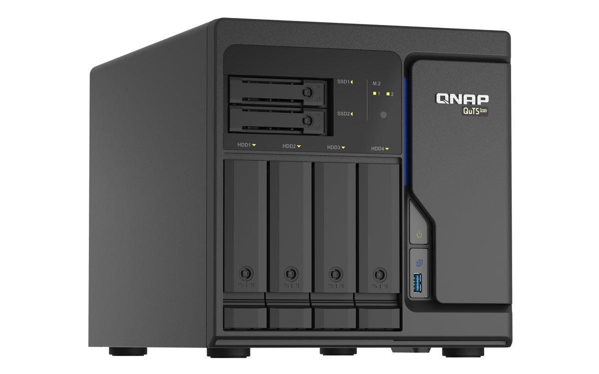 QNAP TS-h686 NAS Tower Intel® Xeon® D D-1602 8 GB DDR4 0 TB QuTS hero Schwarz