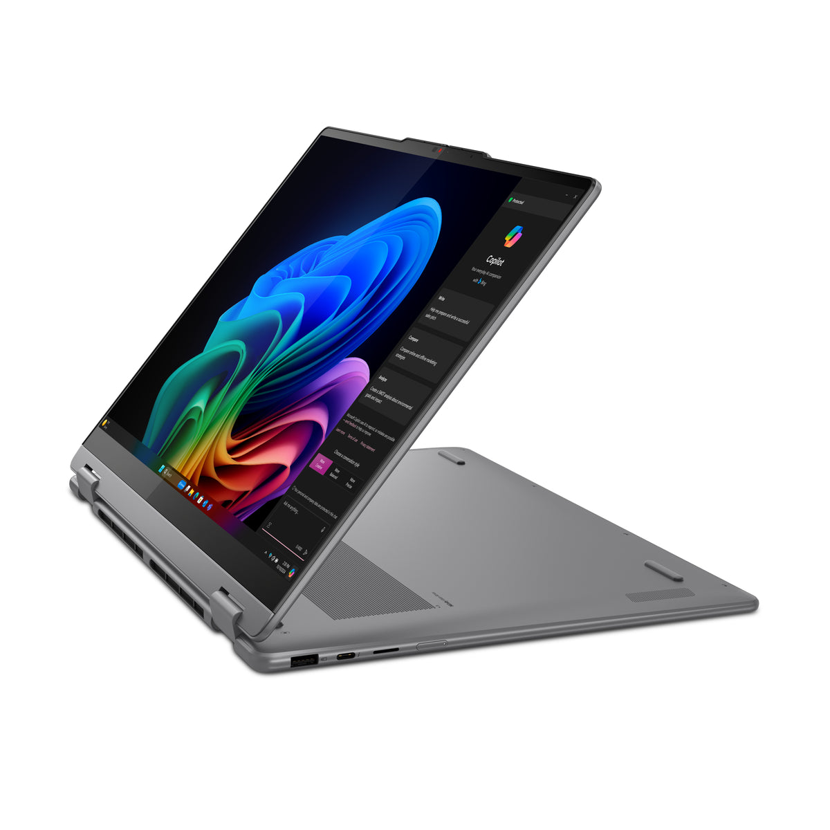 Lenovo Yoga 7 2-in-1 16ILL10 Copilot+ PC Intel Core Ultra 7 258V Hybrid (2-in-1) 40,6 cm (16") Touchscreen 2.8K 32 GB LPDDR5x-SDRAM 1 TB SSD Wi-Fi 7 (802.11be) Windows 11 Pro Schweiz Grau