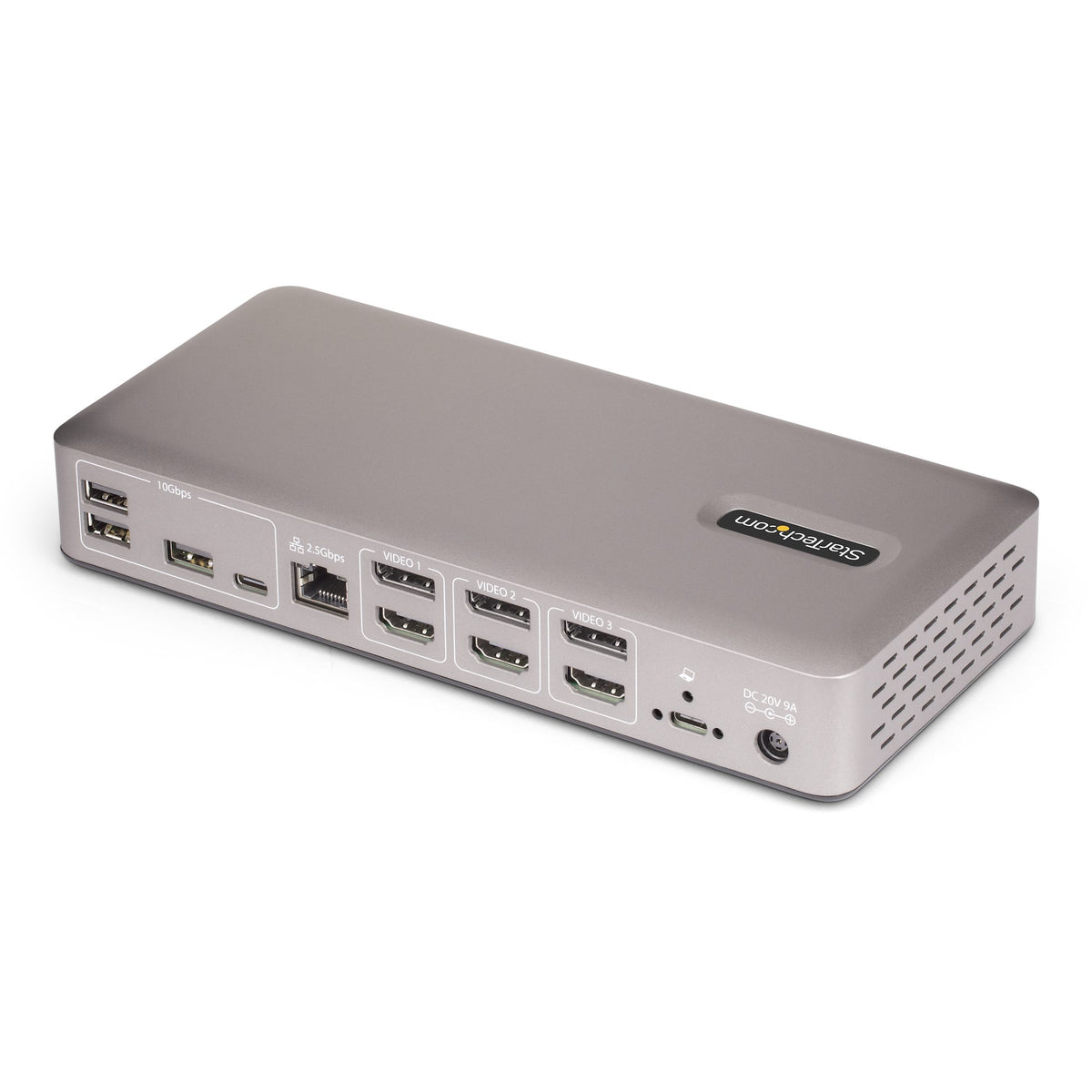 StarTech.com USB-C-Dockingstation(USB4), Dreifach 4K60Hz-Monitore DisplayPort oder HDMI, 100W Laptop-Ladung, 2,5GbE, Notebook Dock, Thunderbolt 4, Nicht für macOS, Treiberlos