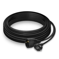 Cavo di prolunga di rete ACT spina CEE 7/7 (angolata) - presa CEE 7/7 nero 10 m