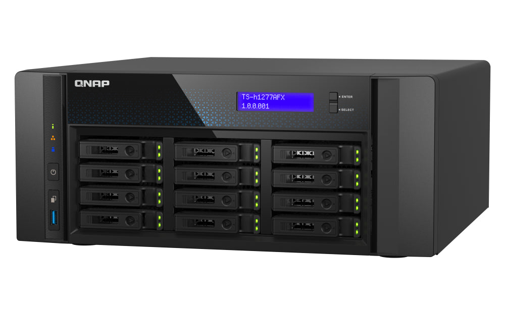 QNAP TS-H1277AFX-R7-32G NAS & Speicherserver Tower AMD Ryzen™ 7 32 GB DDR5 0 TB QuTS hero Schwarz