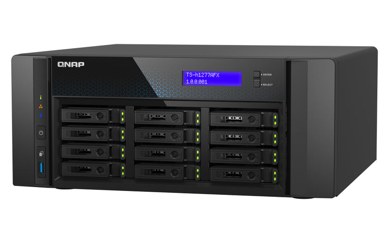 QNAP TS-H1277AFX-R7-32G NAS & Speicherserver Tower AMD Ryzen™ 7 32 GB DDR5 0 TB QuTS hero Schwarz