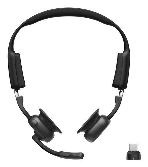 SHOKZ Openmeet Kopfhörer Kabellos Ohrbügel Büro/Callcenter USB Typ-C Bluetooth Schwarz