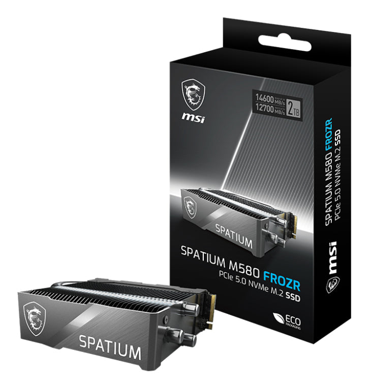 MSI SPATIUM M580 PCIe 5.0 NVMe M.2 FROZR 2TB Internes Solid State Drive PCI Express 5.0 3D NAND