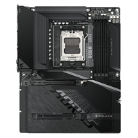 GIGABYTE B850 AORUS STEALTH Mainboard – AMD Ryzen 9000 Series CPUs, digitales 14+2+2-Phasen-VRM, bis zu 8200 MHz DDR5 (O.C.), 2× PCIe-5.0-M.2 + 2× PCIe-4.0-M.2, Wi-Fi 7, 5-GbE-LAN, USB 3.2 Gen 2