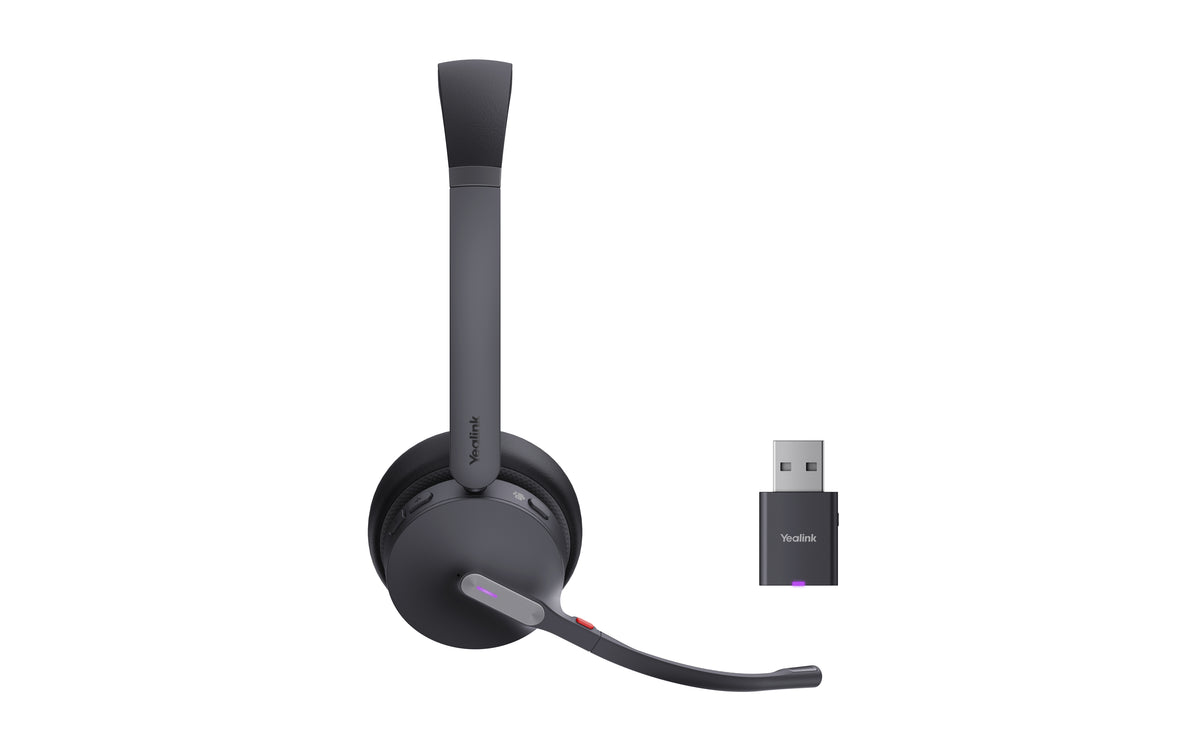 Yealink WH64 Hybrid Dual Teams Kopfhörer Kabellos Kopfband Büro/Callcenter Mikro-USB Bluetooth Schwarz