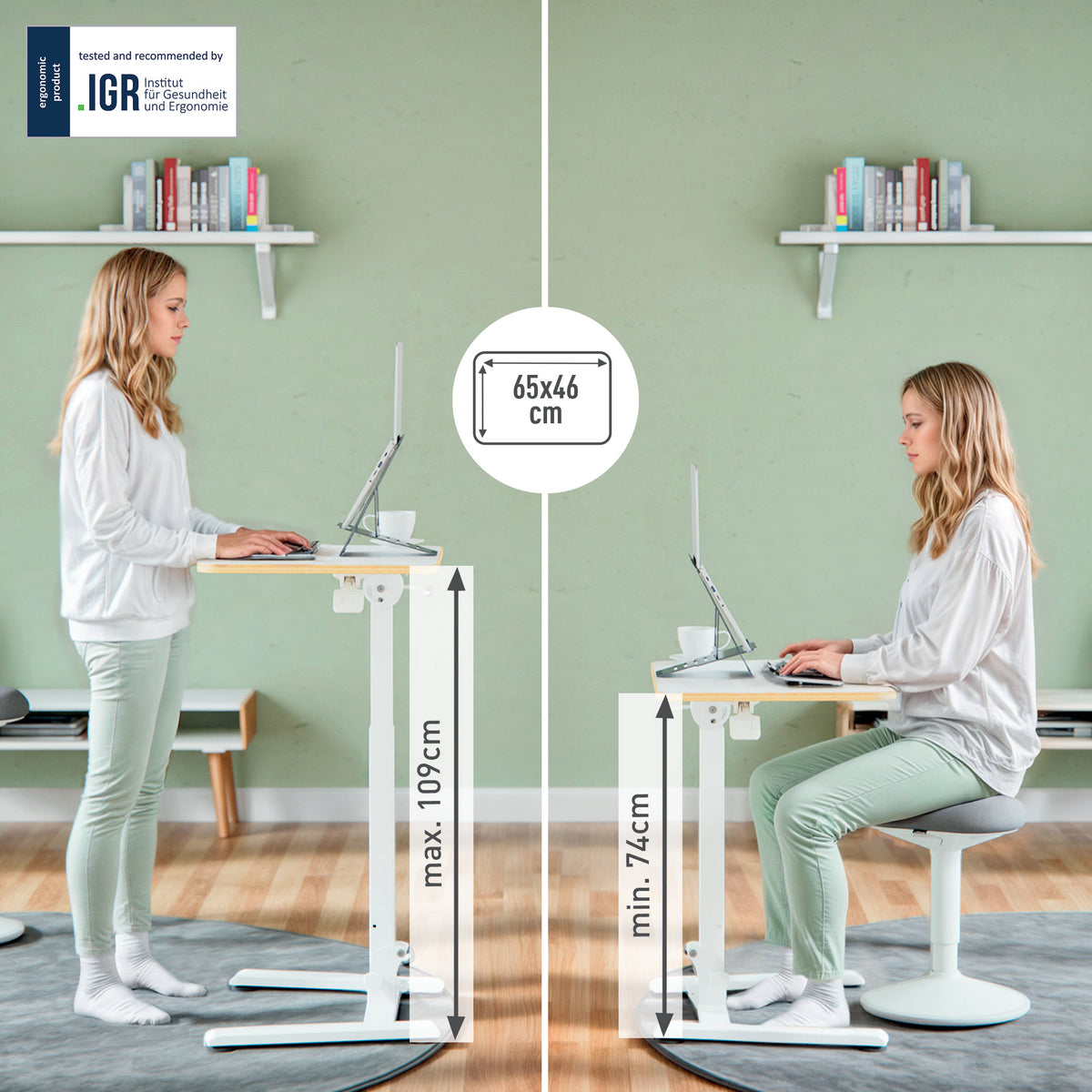Leitz 65880001 Stehschreibtisch Weiß