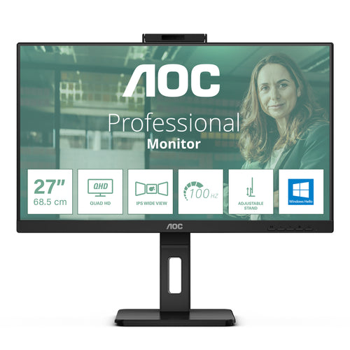 AOC Q27P3CW Computerbildschirm 68,6 cm (27") 2560 x 1440 Pixel Quad HD LED Schwarz