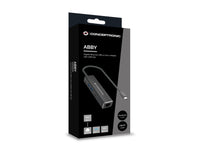 Conceptronic ABBY13B Gigabit Ethernet USB 3.2 Gen 1 Adapter mit USB-Hub, GbE, USB-A x 2, USB-C x 2
