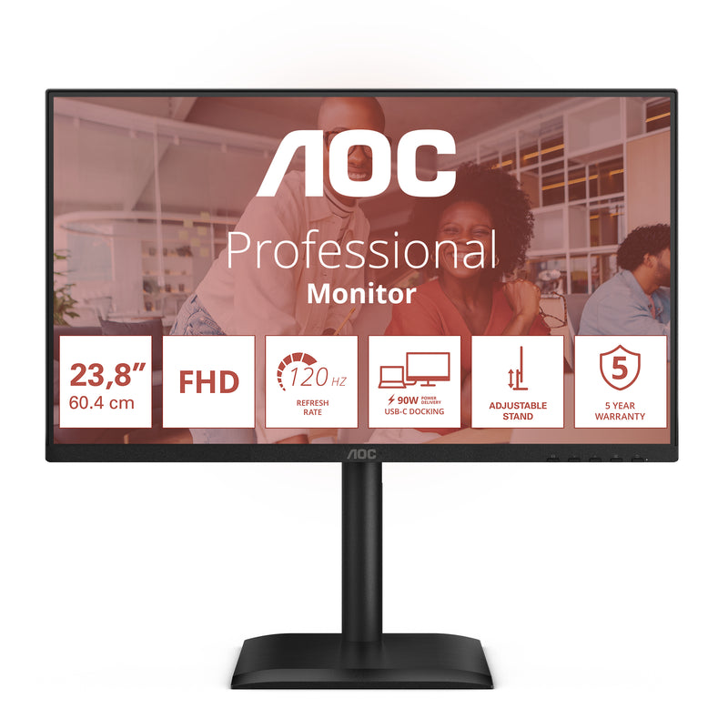 AOC E4 24E4CV Computerbildschirm 60,5 cm (23.8") 1920 x 1080 Pixel Full HD LED Schwarz