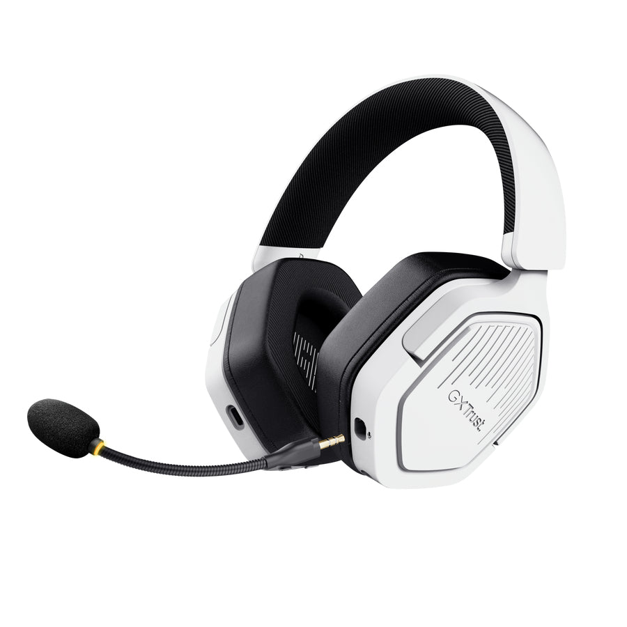 Trust GXT 493PS Carus Kopfhörer Verkabelt & Kabellos Kopfband Gaming Bluetooth Weiß