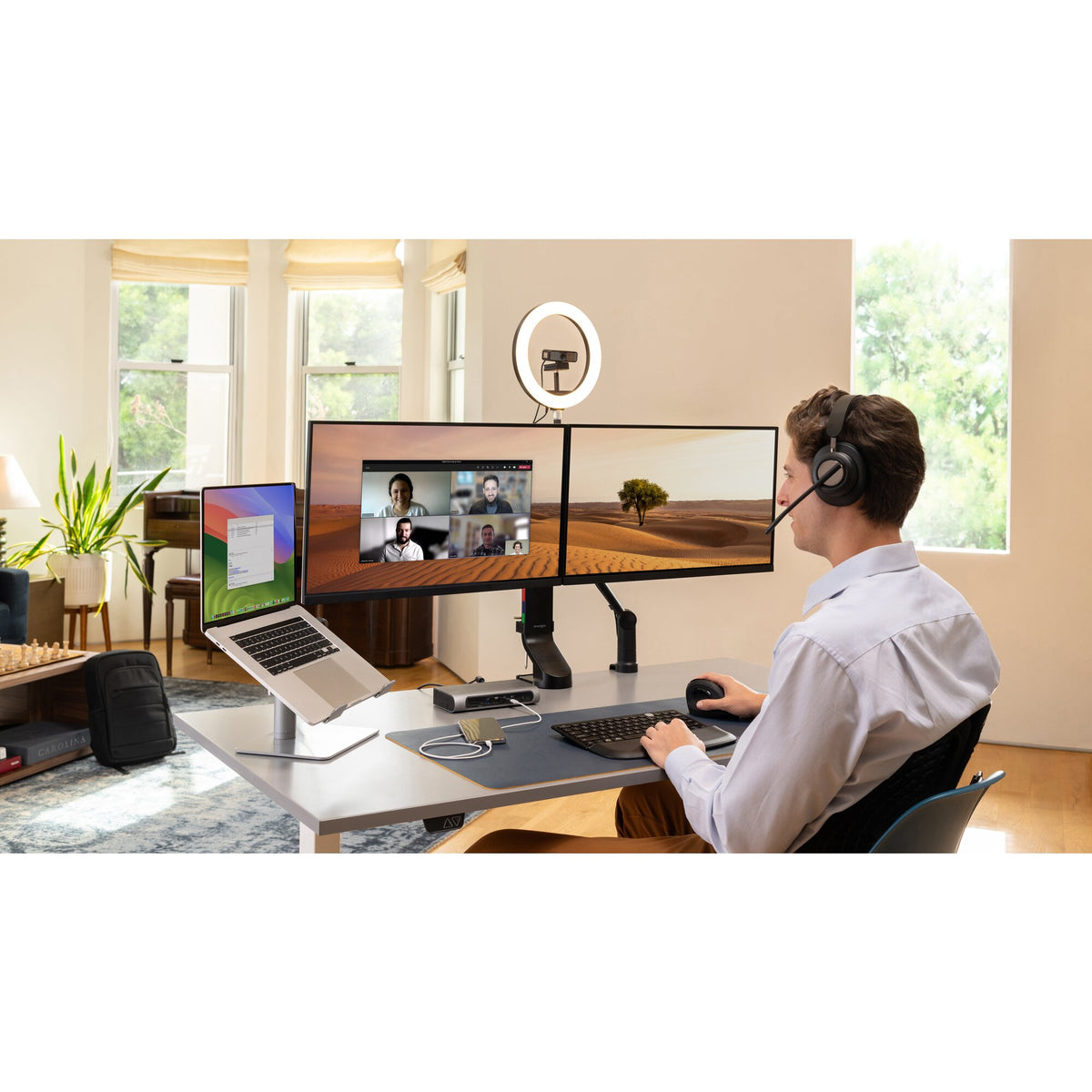 Kensington SmartFit Platzsparender Dual Monitorarm