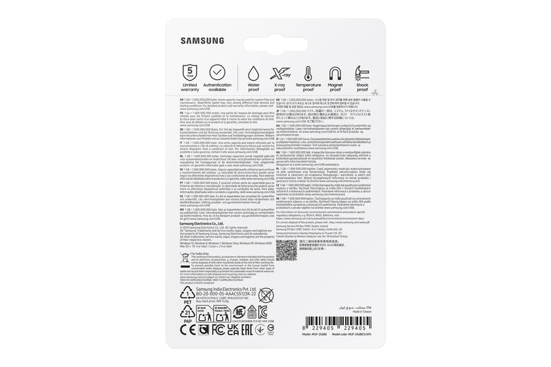Samsung MUF-256BE USB-Stick 256 GB USB Typ-A 3.2 Gen 1 (3.1 Gen 1) Silber