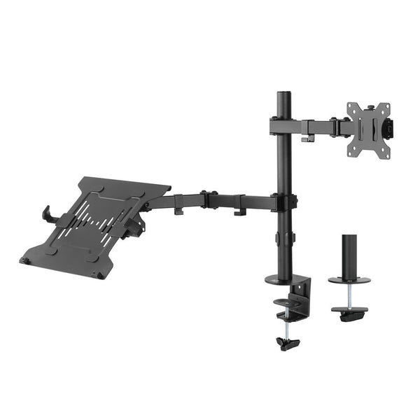 ACT Monitor-Halterung mit Laptop-Arm, 1 Bildschirm bis zu 35", 1 Laptop bis zu 15,6"