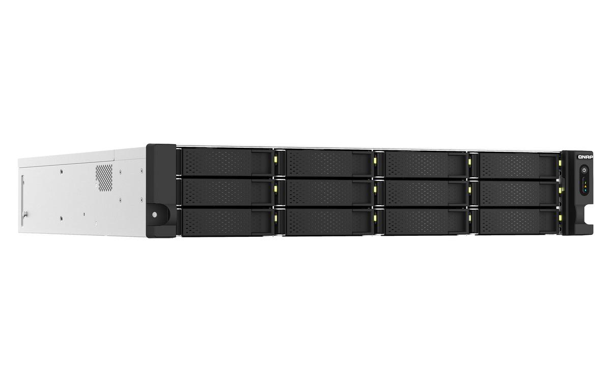 QNAP TS-H1887XU-RP NAS Rack (2U) Intel Xeon E E-2336 32 GB DDR4 0 TB QuTS hero Schwarz, Weiß