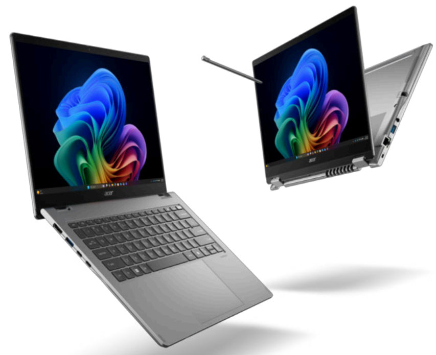 Acer TravelMate TMP414RN-56-TCO-77G3 Intel Core Ultra 7 355 Laptop 35,6 cm (14") Touchscreen WUXGA 16 GB DDR5-SDRAM 512 GB SSD Wi-Fi 7 (802.11be) Windows 11 Pro Blau QWERTZ Deutsch
