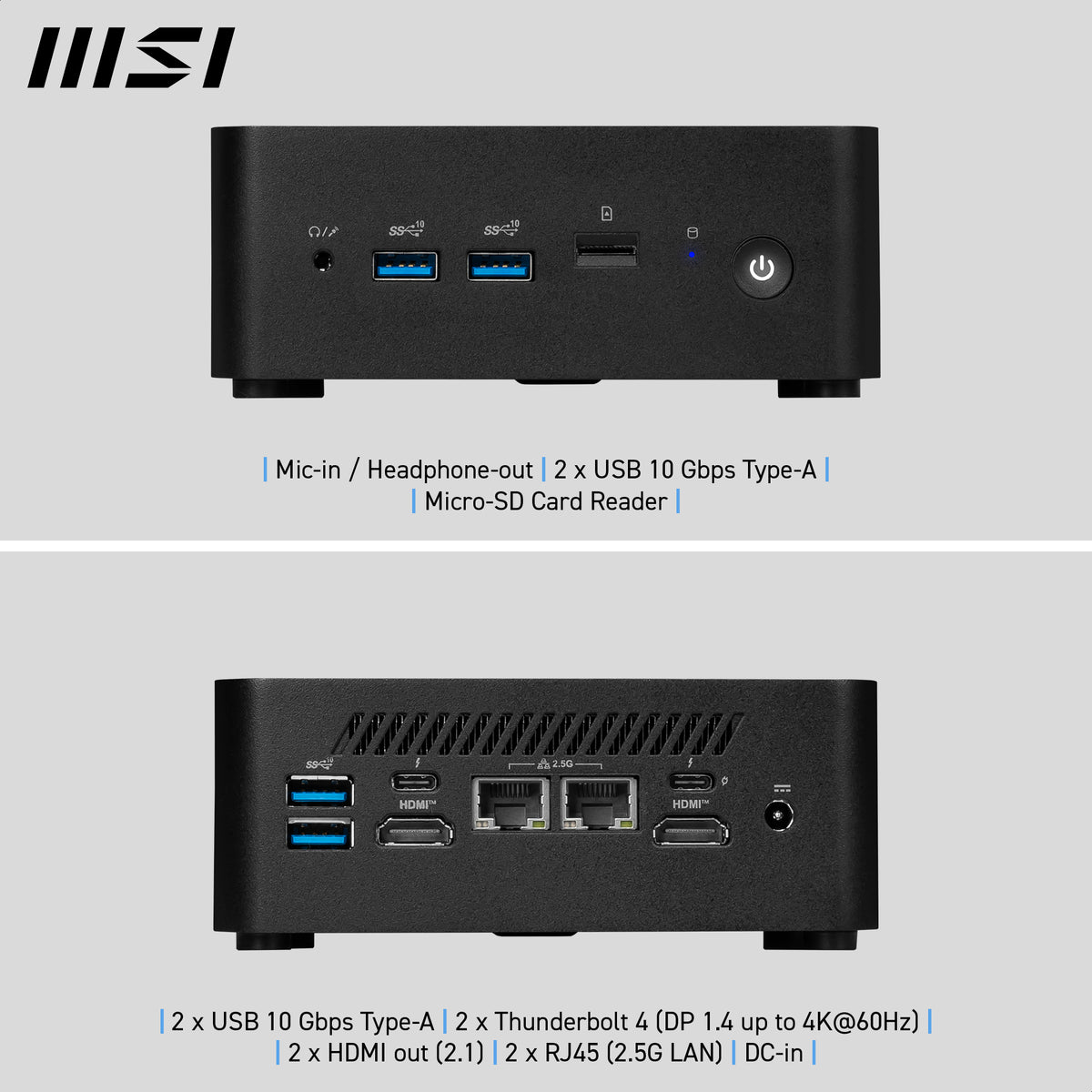 MSI Cubi NUC 1MG-014BEU Mini PC Schwarz 100U Intel SoC