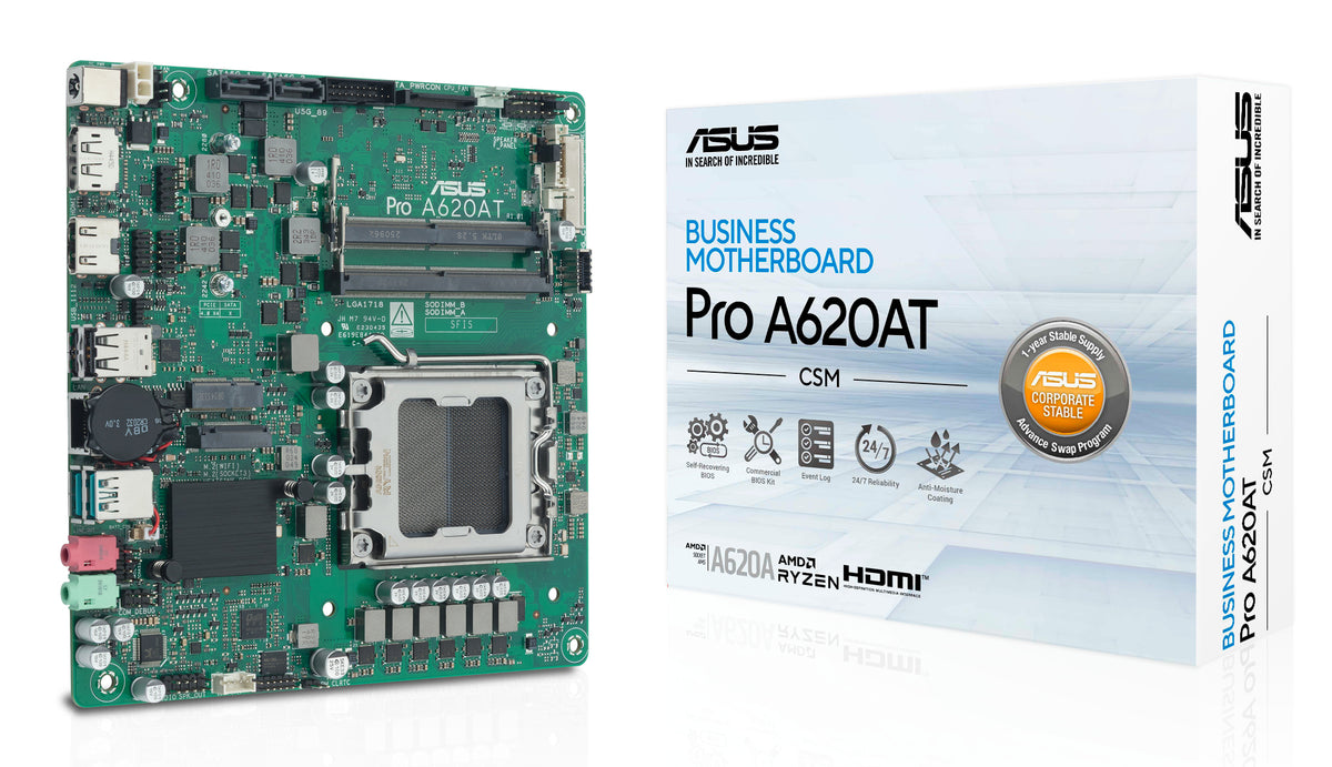 ASUS Pro A620AT-CSM AMD A620A Sockel AM5 Thin Mini ITX