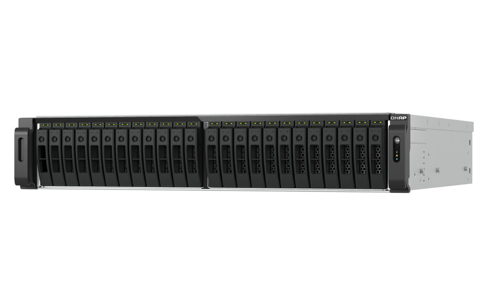 QNAP TS-H3077AFU-R7-64G NAS & Speicherserver Rack (2U) AMD Ryzen™ 5 64 GB DDR5 0 TB QuTS hero Schwarz, Metallisch