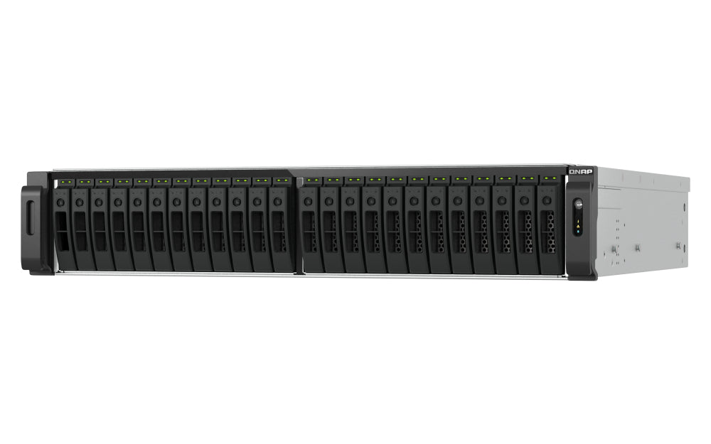 QNAP TS-H3077AFU-R5-32G NAS & Speicherserver Rack (2U) AMD Ryzen™ 5 32 GB DDR5 0 TB QuTS hero Schwarz, Metallisch