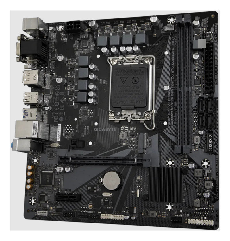 GIGABYTE H610M S2H V2 DDR4 Mainboard - Unterstützt Intel Core Prozessoren 14th CPUs, 6+1+1 Hybrid Phases Digital VRM, up to 3200MHz DDR4 (OC), 1xPCIe 3.0 M.2, GbE LAN, USB 3.2 Gen 1