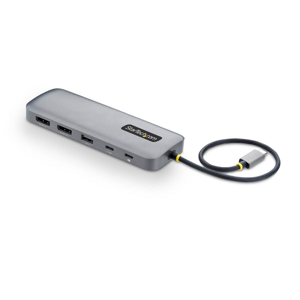 StarTech.com 10-in-1 USB-C auf Dual DisplayPort Multiport Adapter, 100W Power Delivery, 2x4K 60Hz, 5-Port 5Gbps Hub, GbE Mini Dock für Dell, Hp, Lenovo