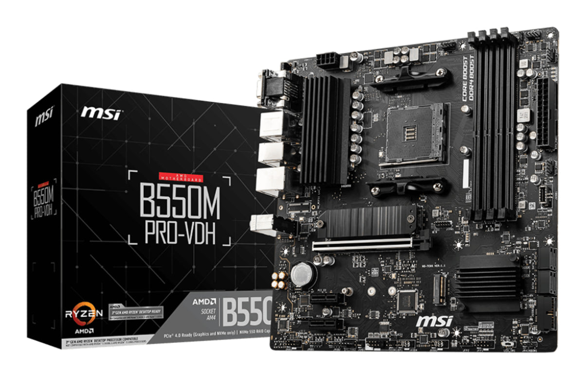MSI B550M PRO-VDH Motherboard AMD B550 Sockel AM4 micro ATX