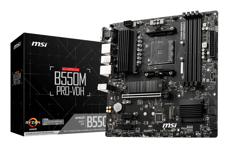MSI B550M PRO-VDH Motherboard AMD B550 Sockel AM4 micro ATX