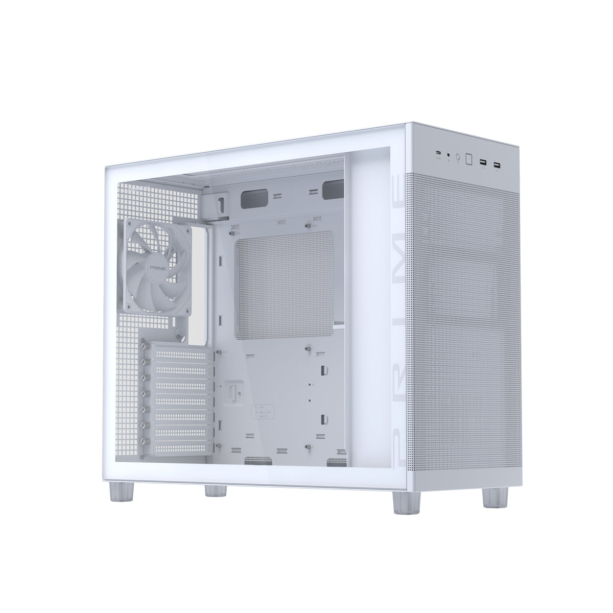 ASUS PRIME AP303 TG White Midi Tower Weiß
