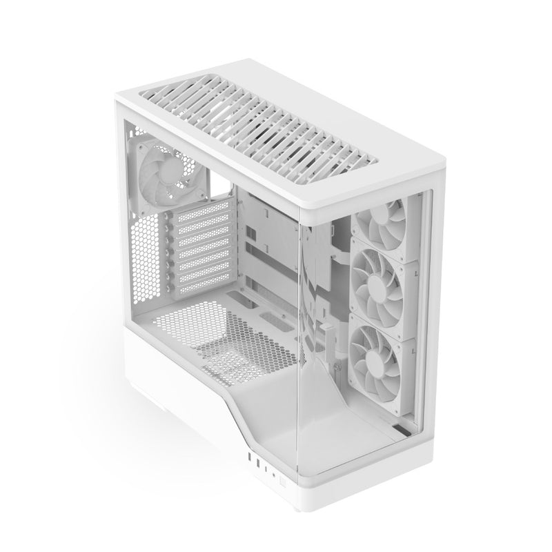 Aerocool P500A PC-Gehäuse, Midi-Tower, ATX, Tempered Glass, RGB - weiß – Ansicht 4