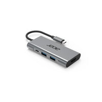 Acer GP.DCK11.00N laptop-dockingstation & portreplikator Kabelgebunden USB 3.2 Gen 1 (3.1 Gen 1) Type-C Silber