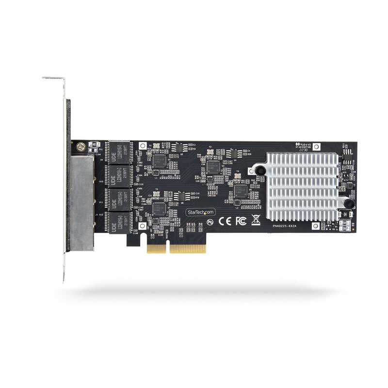 StarTech.com 4-Port 2.5 Gbit PCIe Netzwerkkarte, Intel I225-V, Dual-Port Computer LAN Karte, Multi-Gigabit NIC, PCI Express Server Netzwerkkarte, 2.5G Ethernet Adapter