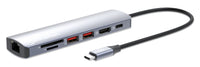 Manhattan 153966 laptop-dockingstation & portreplikator Kabelgebunden USB 3.2 Gen 2 (3.1 Gen 2) Type-C Silber