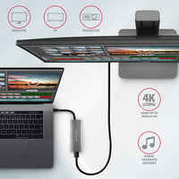 Axagon HMC-5G21 USB 10Gbps hub, 2x USB-A, 2x USB-C, HDMI 4k/30Hz, PD 60W, USB-C Kabel