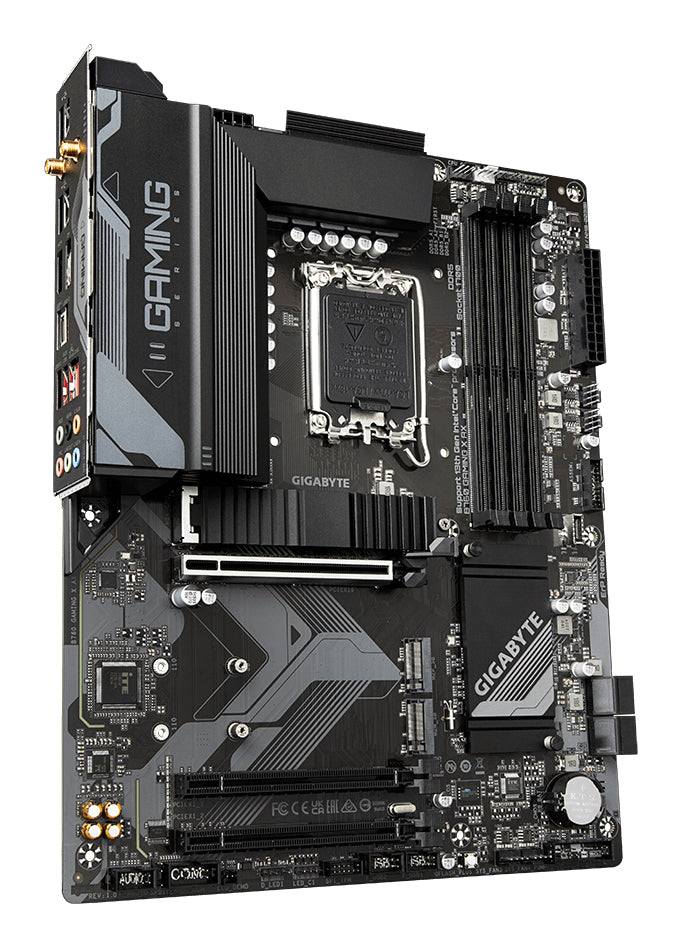 GIGABYTE B760 GAMING X AX Mainboard - Unterstützt Intel Core Prozessoren der 14. Generation, 8+1+1 Phasen digitales VRM, bis zu 7600MHz DDR5 (OC), 3x PCIe 4.0 M.2, Wi-Fi 6E, 2.5GbE LAN, USB 3.2 Gen 2