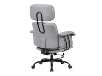 Equip 651020 Ergonomischer Chefsessel, gepolsterte Armlehnen, Butterfly-Mechanik, verchromtes Fußkreuz, höhenverstellbar, um 360° drehbar, Grau
