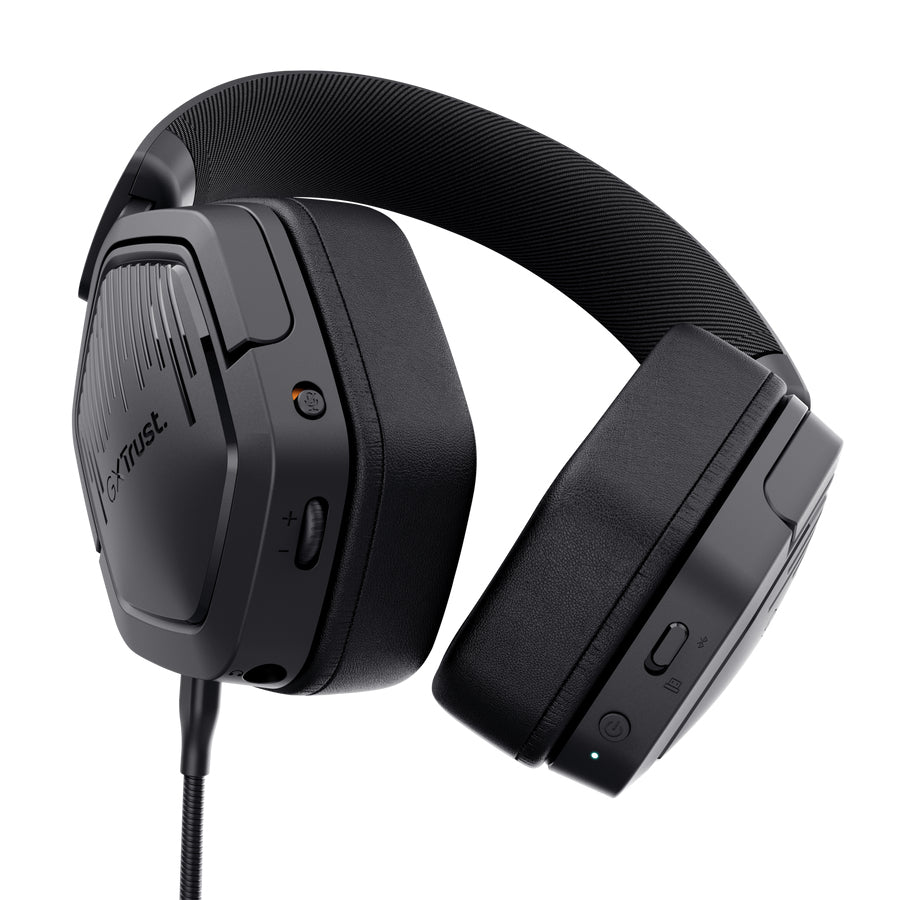 Trust GXT 493PS Carus Kopfhörer Verkabelt & Kabellos Kopfband Gaming Bluetooth Schwarz